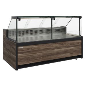 Витрина холодильная Carboma GC111 SM 3,75-1 (1008 Темный дуб) (газлифт, без боковин)