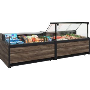 Витрина холодильная Carboma GC111 SM 3,75-1 (1008 Темный дуб) (газлифт, без боковин) - Изображение 3