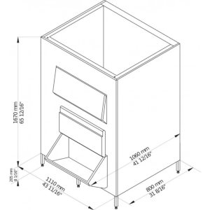 Бункер для льда Brema Bin 550 V DS (для G 510, TM 450) - Изображение 2
