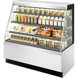 Витрина кондитерская Chilz VETE KUB OF 130 белый глянец, шлифованная нержавейка