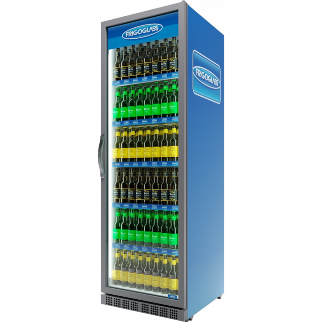 Шкаф холодильный Frigoglass Max 700 (R290) (сер.корпус,бел.кабинет,сер.рамка дв.,2Led,6полок,6ЦД)