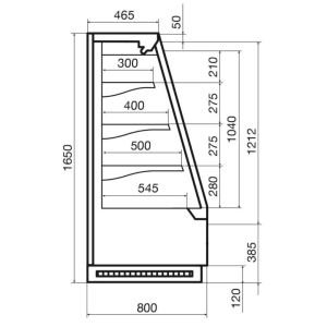 Горка холодильная Dazzl Vega DG 080 H160 Plug-in 250 - Изображение 3