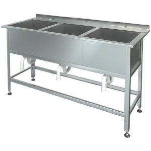 Ванна моечная с бортом МХМ МБ-3-0,3-0,53/1,49