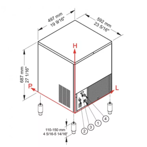 Льдогенератор Brema CB 316A HC B-QUBE (кубики) - Изображение 3