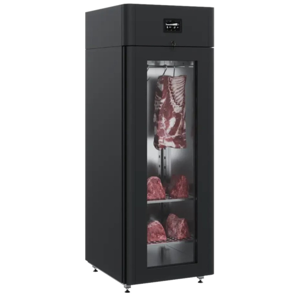 Шкаф холодильный для вызревания мяса Polair CS107 Meat черный, со стеклом (Тип 1)