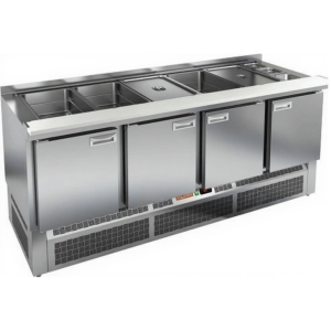Стол холодильный для салатов HiCold SLE3-1111GN полипропилен, без крышки 