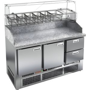 Стол холодильный для пиццы HiCold PZE3-112/SN камень