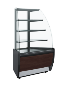 Витрина кондитерская Carboma K70 N-3 Light Паттерн (0105 Венге) угловая