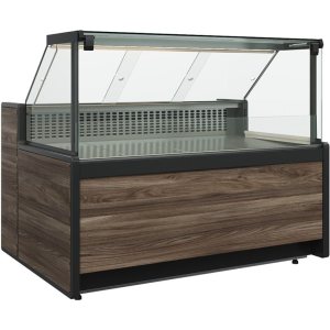 Витрина холодильная Carboma GC111 SV 1,5-1 (1008 Темный дуб) (без боковин)