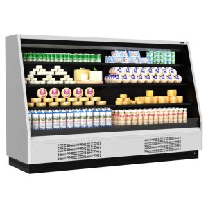 Горка холодильная Carboma F16-08 VM 2,5-2 0030 (версия 2.0) (9006-9005) (бок металл с зеркалом)